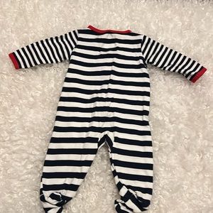 Carters sleeper with zipper 3-6 month blue white stripe